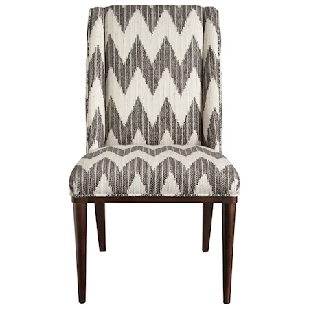 Contemporary Side Chair with Wingback Design